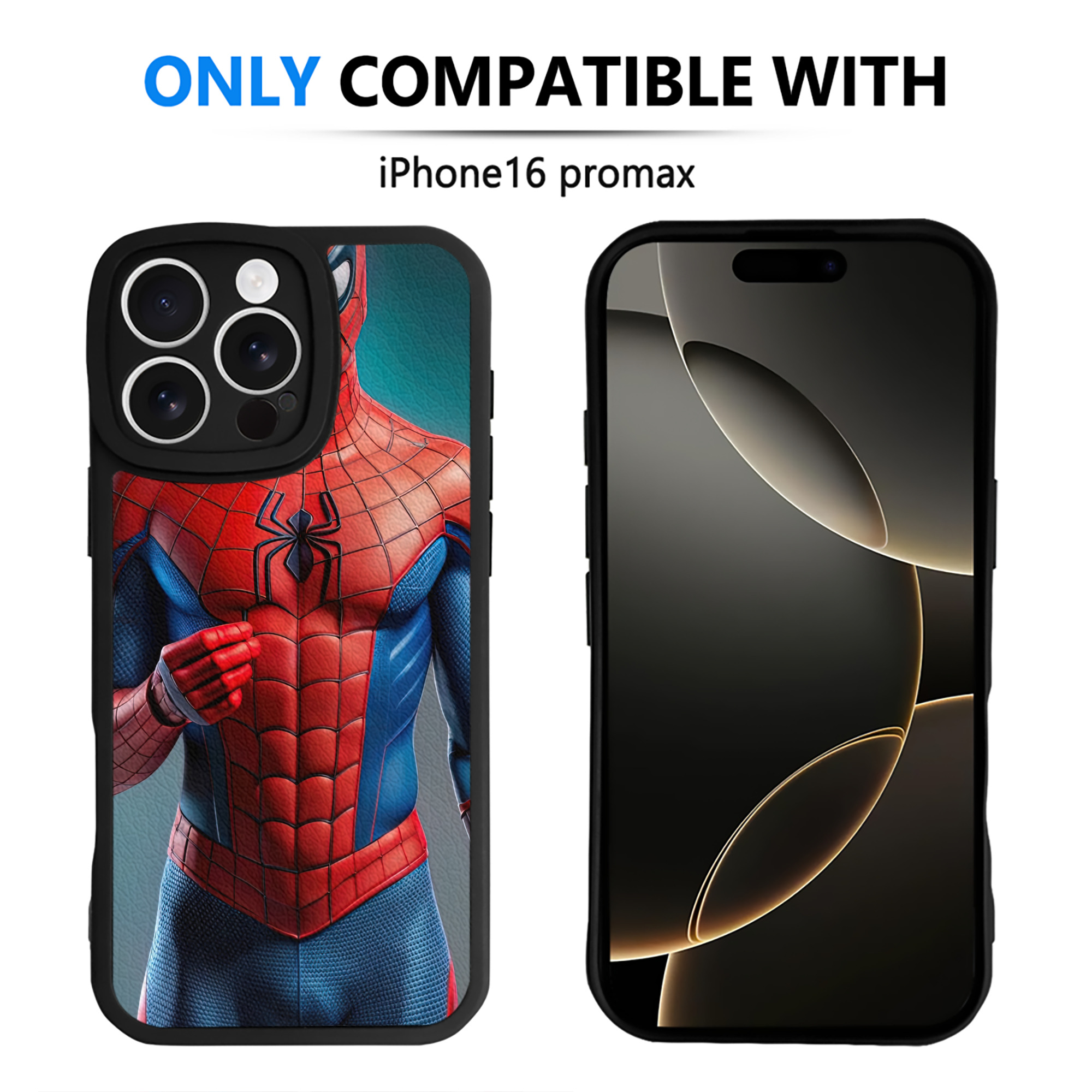 Spider Man スパイダーマン 【iPhone 16シリーズ対応】シリコンスマホケース（レザー調） 材質：シリコン